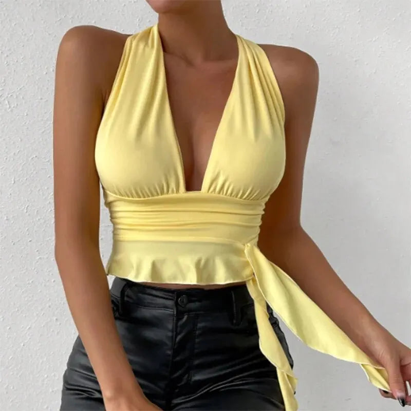 Radiant Allure Wrap Halter Top