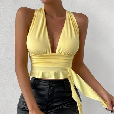 Radiant Allure Wrap Halter Top