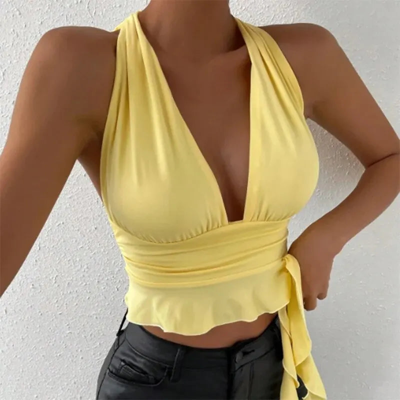 Radiant Allure Wrap Halter Top