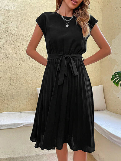 Refined Pleats Wedding Guest Dress
