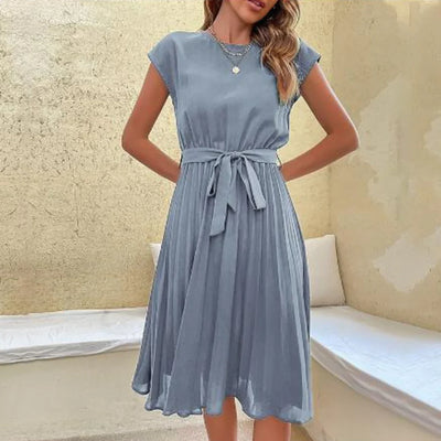 Refined Pleats Wedding Guest Dress