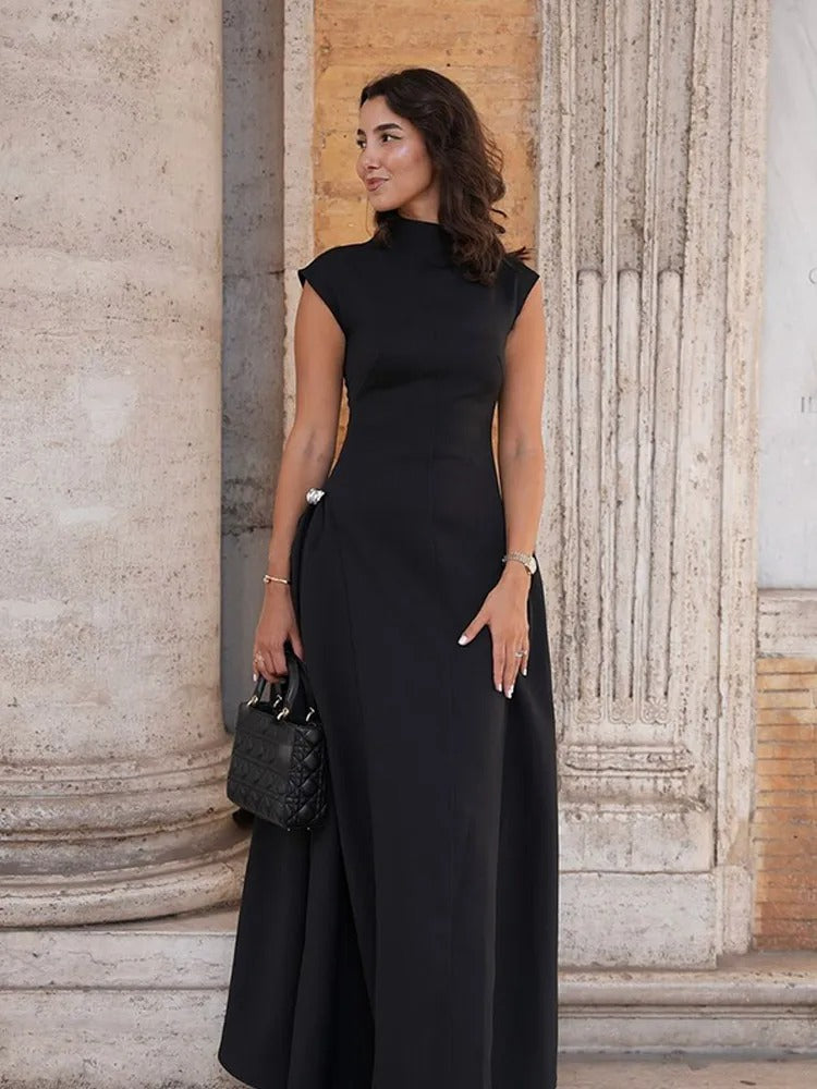 Regal Poise Structured Maxi Dress