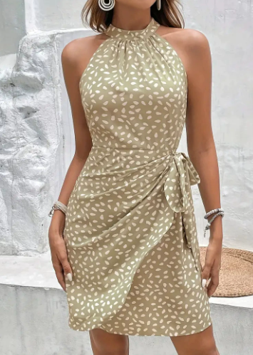 Retro Allure Belted A-Line Dress