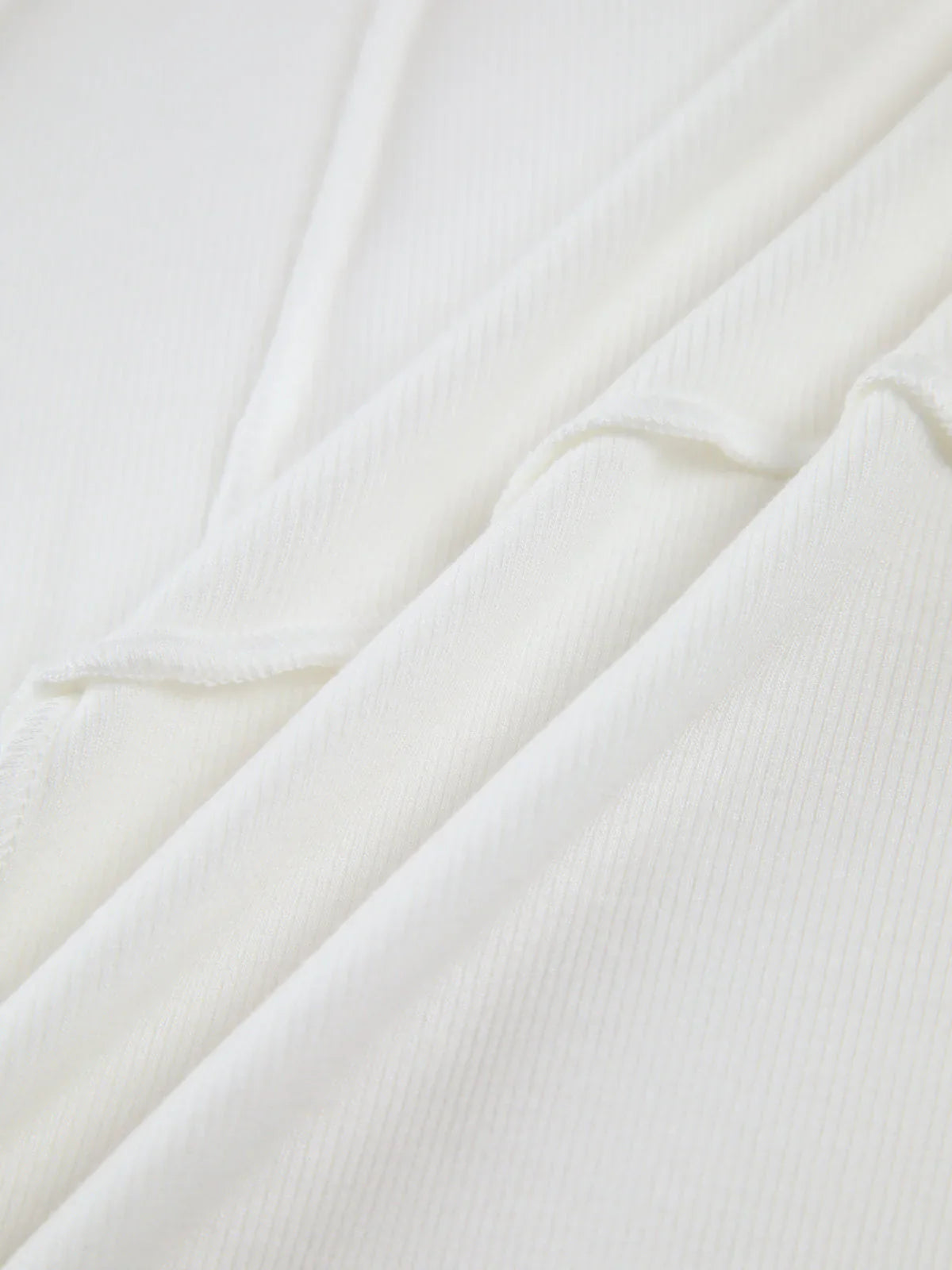 Ribbed Detail Long Sleeve Top