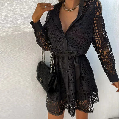 Romantic Bloom Broderie Shirt Dress