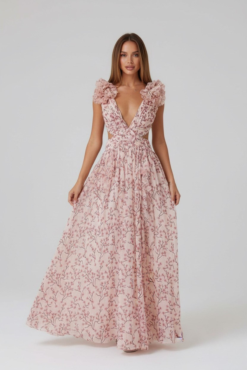 Romantic Floral Maxi Dress