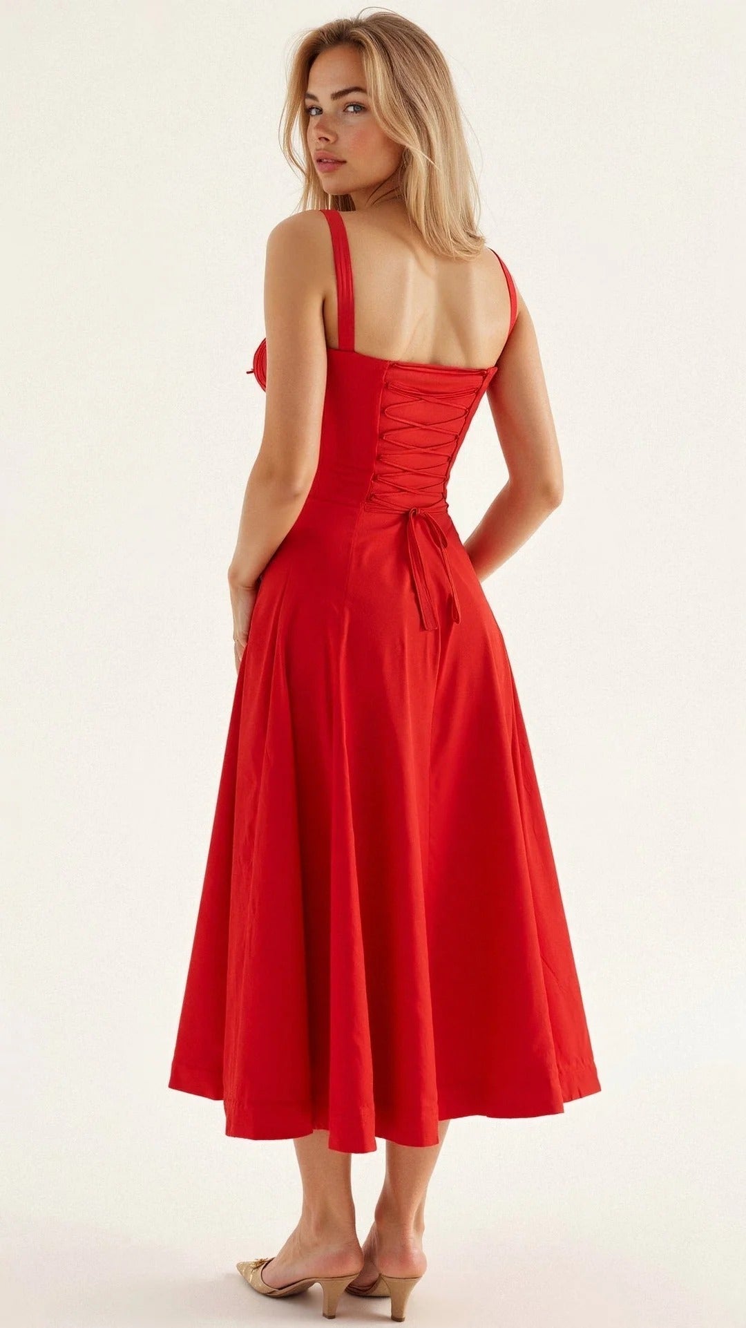 Scarlet Muse Ruched Bust Midi Dress