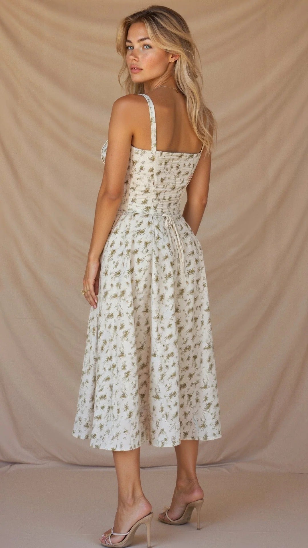 Scarlet Muse Ruched Bust Midi Dress