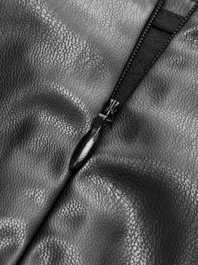 Sculpted Elegance Leather Wrap Skirt