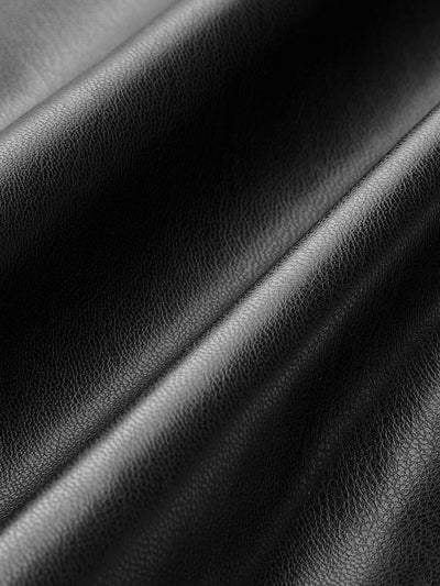 Sculpted Elegance Leather Wrap Skirt