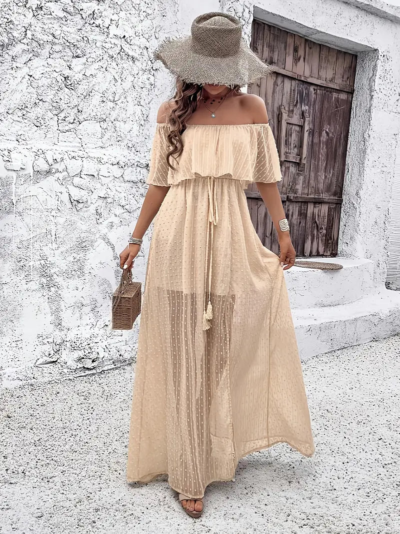 Seaside Dream Ruffle Maxi Dress