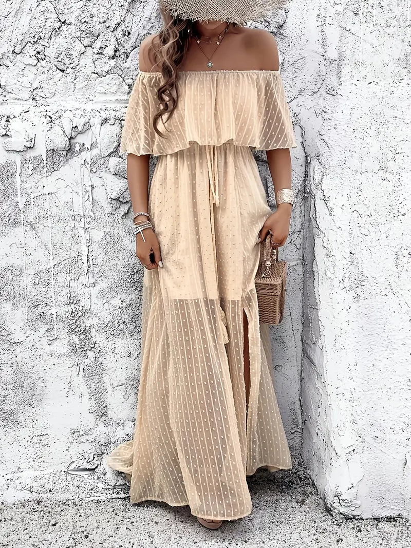 Seaside Dream Ruffle Maxi Dress