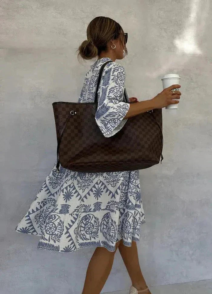 Seaside Escape Print Summer Dress