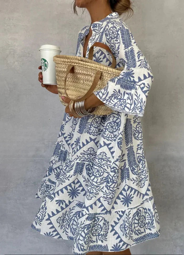Seaside Escape Print Summer Dress