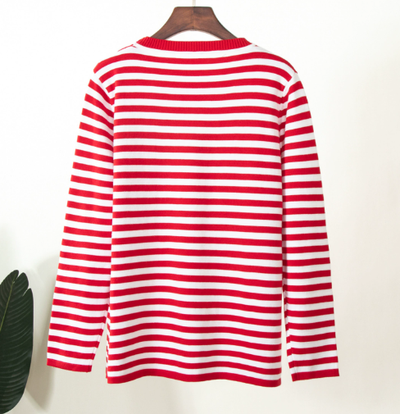 Coastal Inspiration Striped Knit Top