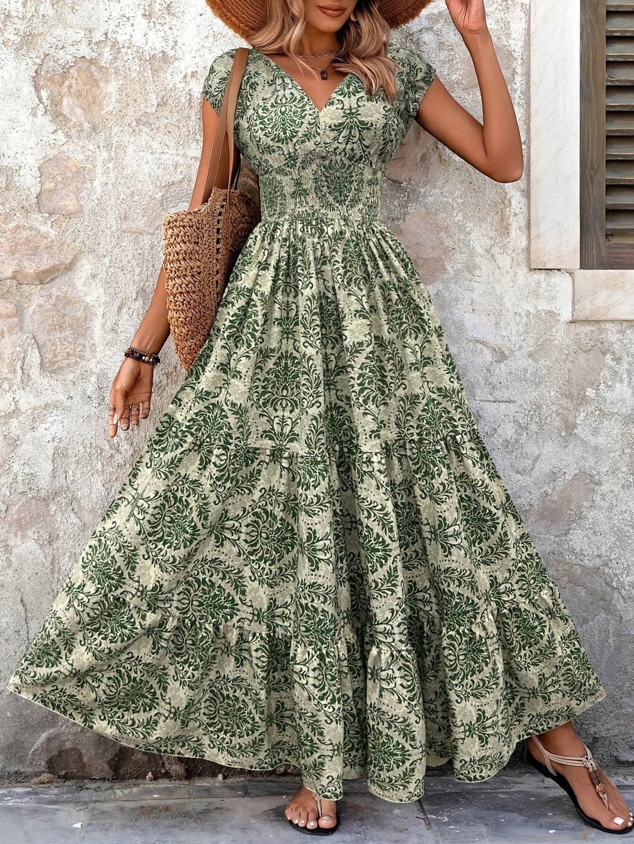 Secret Garden Ruched Maxi Dress