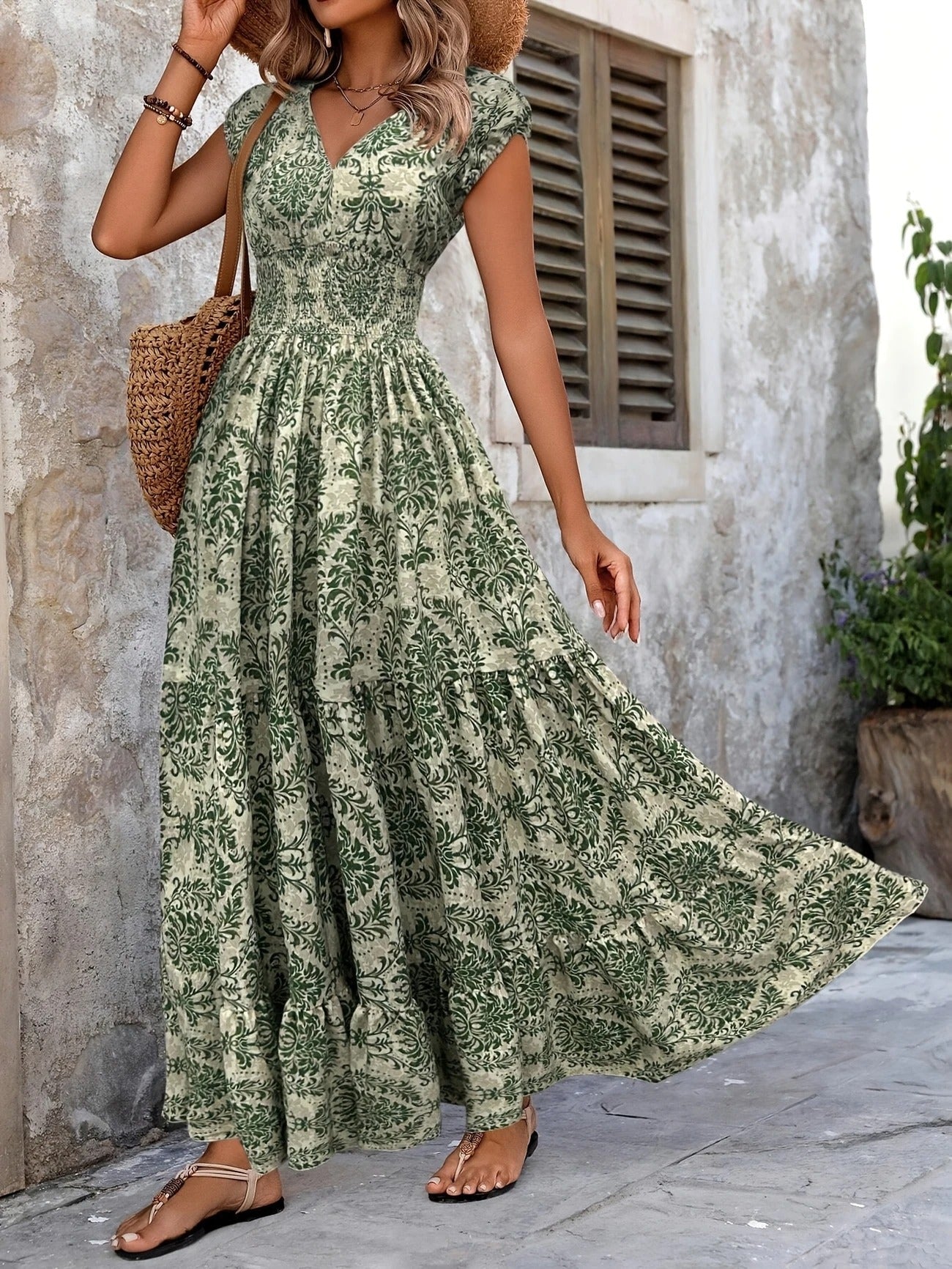 Secret Garden Ruched Maxi Dress