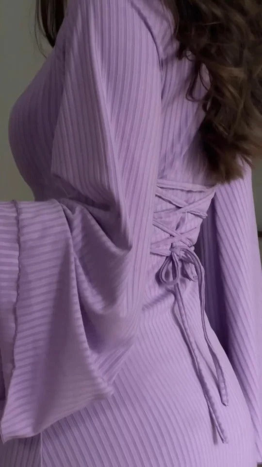 Serene Allure Ribbed Maxi Dress