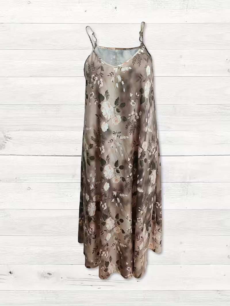 Serene Bloom Split Detail Maxi Dress