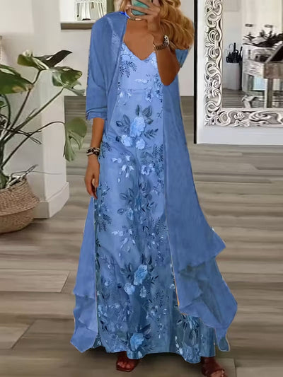 Serene Bloom Split Detail Maxi Dress