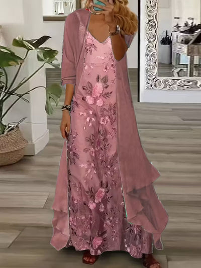 Serene Bloom Split Detail Maxi Dress