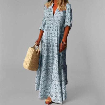 Serene Escape Boho Print Maxi Dress