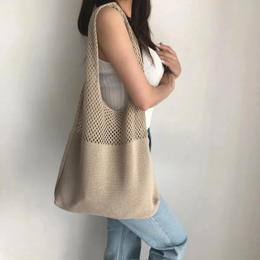 Serene Escape Mesh-Knit Shoulder Bag