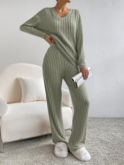 Serene Escape Ribbed Lounge Set
