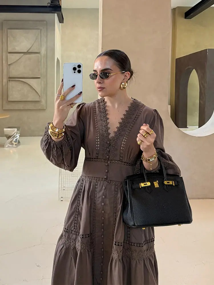 Serene Grace Embroidered Maxi Dress