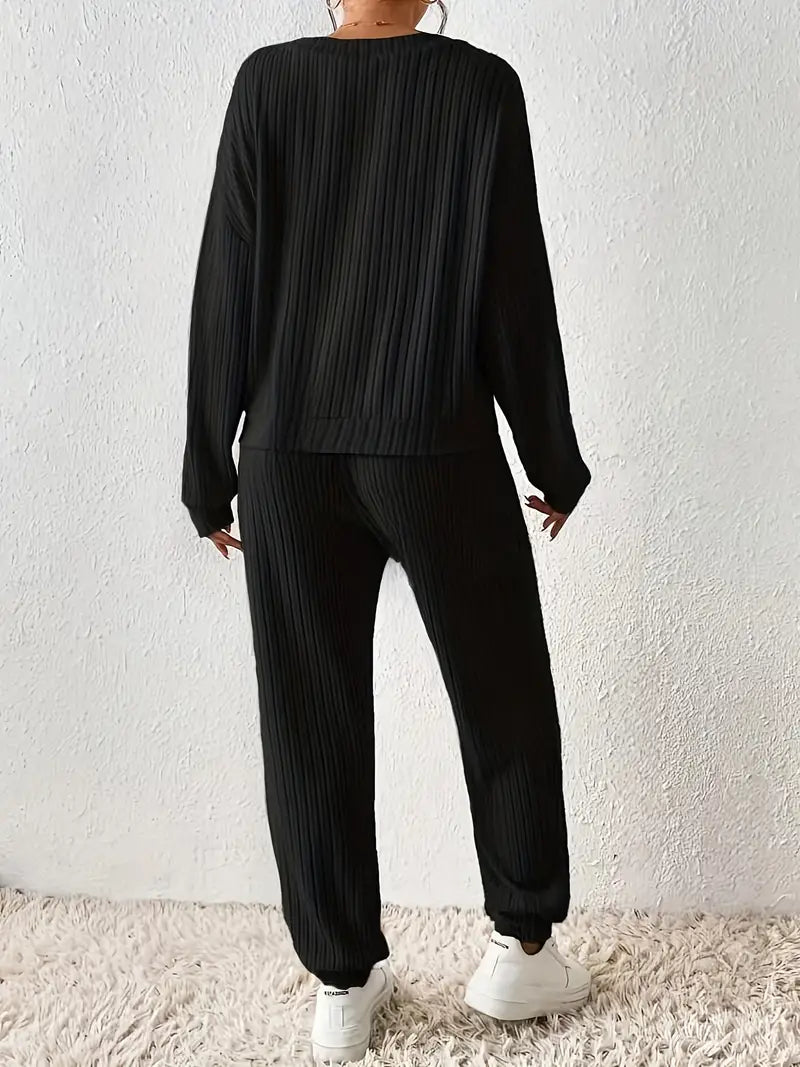 Serene Moments Ribbed Lounge Set