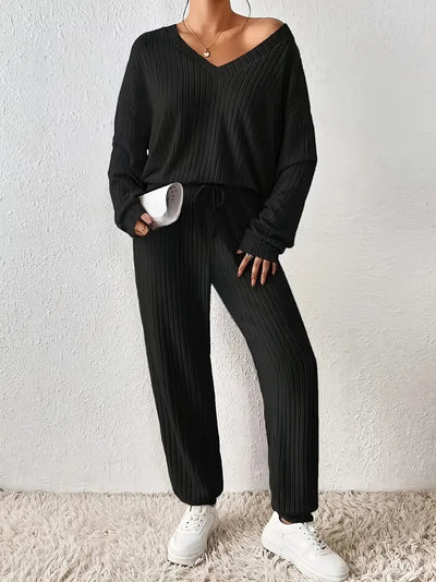 Serene Moments Ribbed Lounge Set