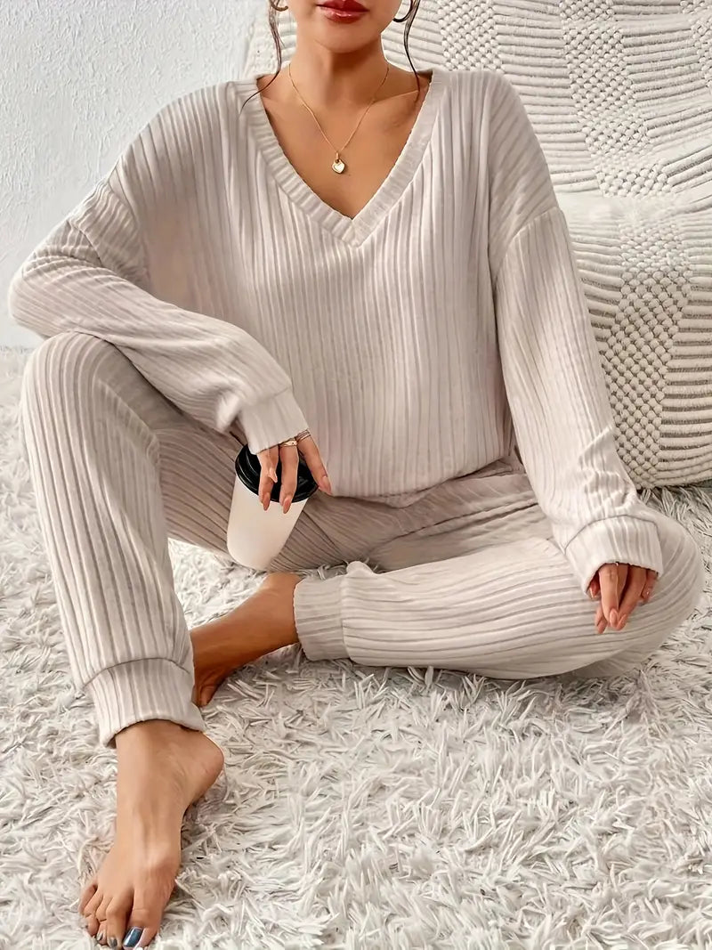 Serene Moments Ribbed Lounge Set