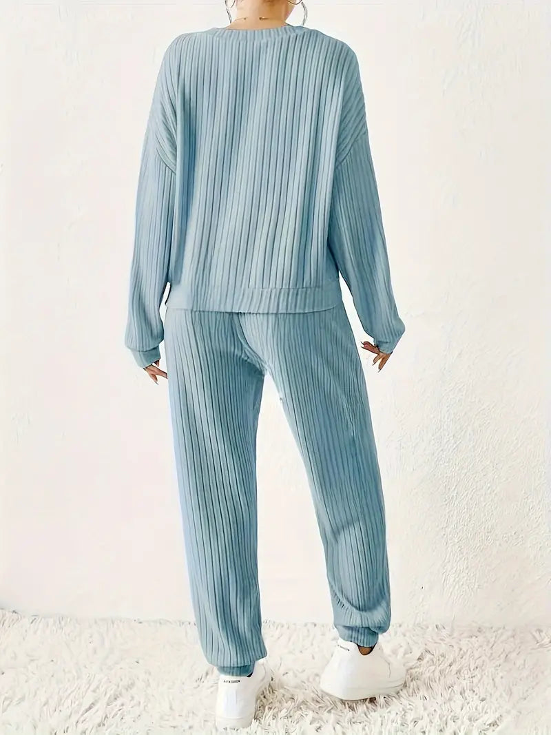 Serene Moments Ribbed Lounge Set