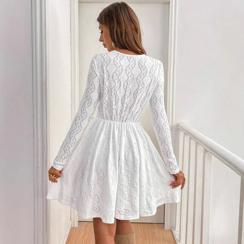 Serene Whimsy Lace Detail Mini Dress