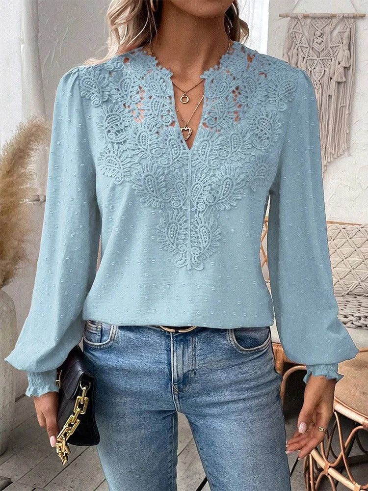 Soft Allure Lace Detail Blouse
