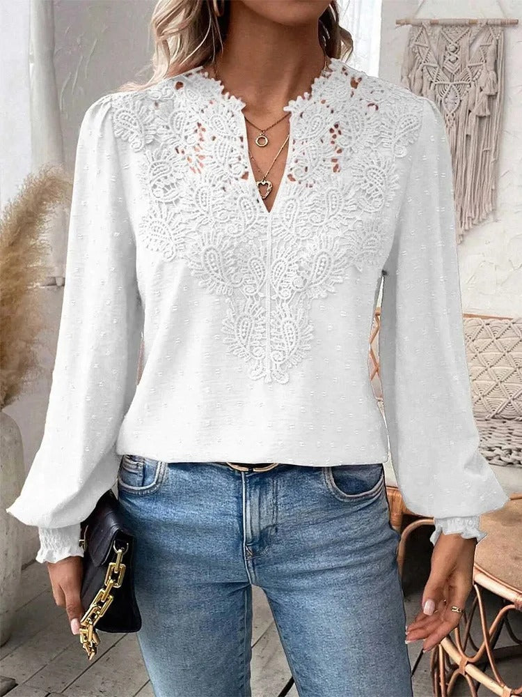 Soft Allure Lace Detail Blouse