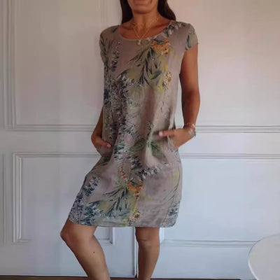 Soft Bloom Botanical Mini Dress