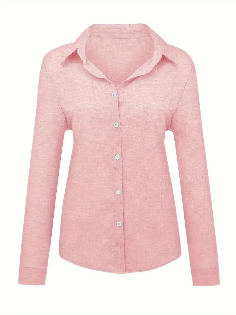 Soft Elegance Button-Up Blouse