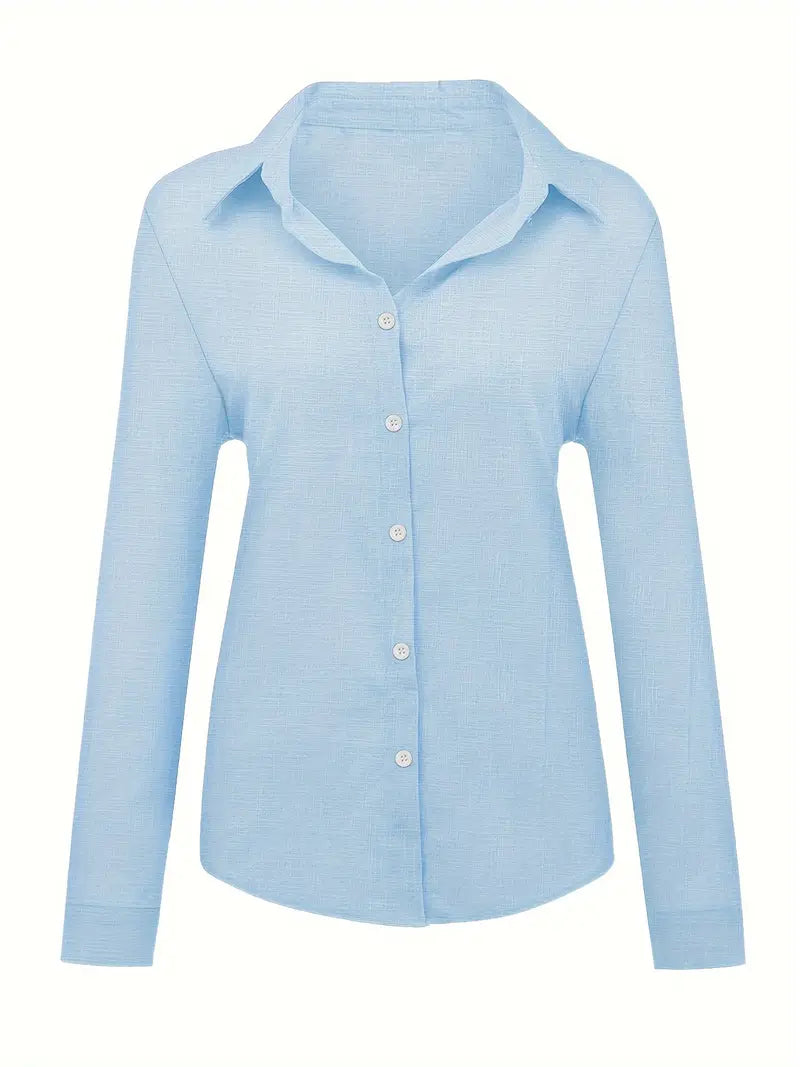 Soft Elegance Button-Up Blouse