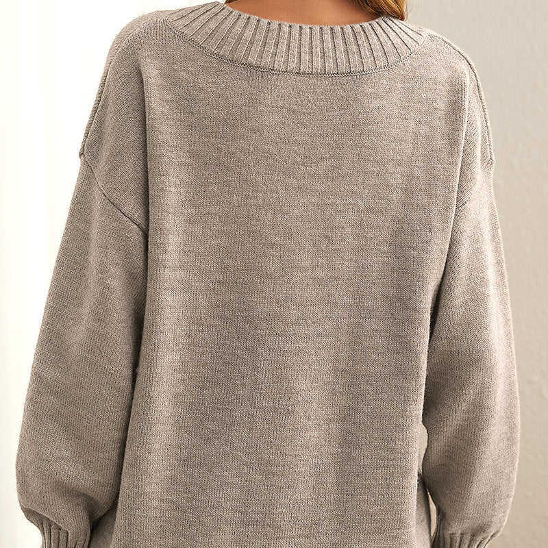Cozy Ribbed V-Neck Sweater