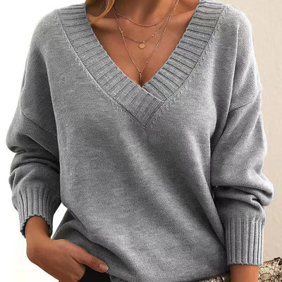 Cozy Ribbed V-Neck Sweater
