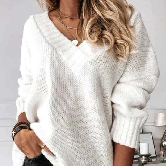 Cozy Ribbed V-Neck Sweater