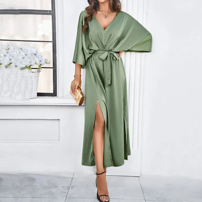 Soft Grace Tie-Waist Formal Dress