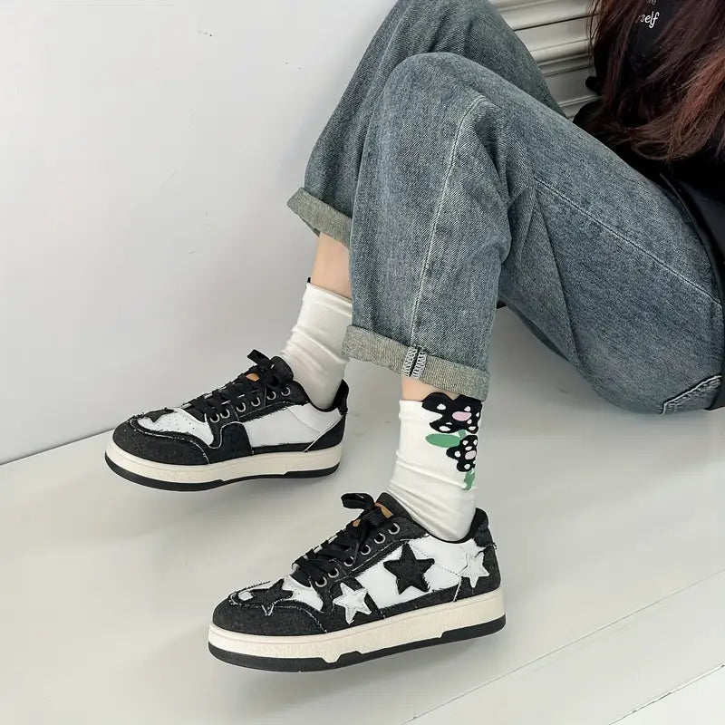 Celestial Patchwork Sneakers
