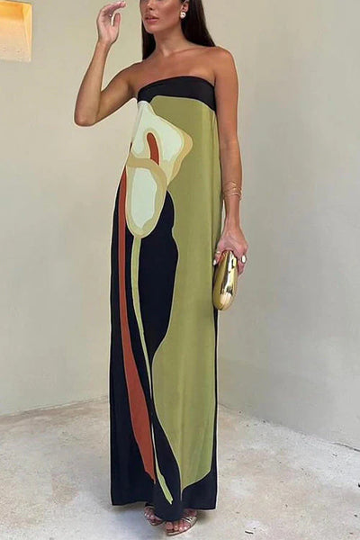 Strapless Summer Maxi Dress