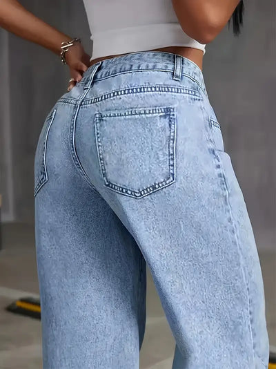 Street Muse High-Waist Wide Leg Jeans