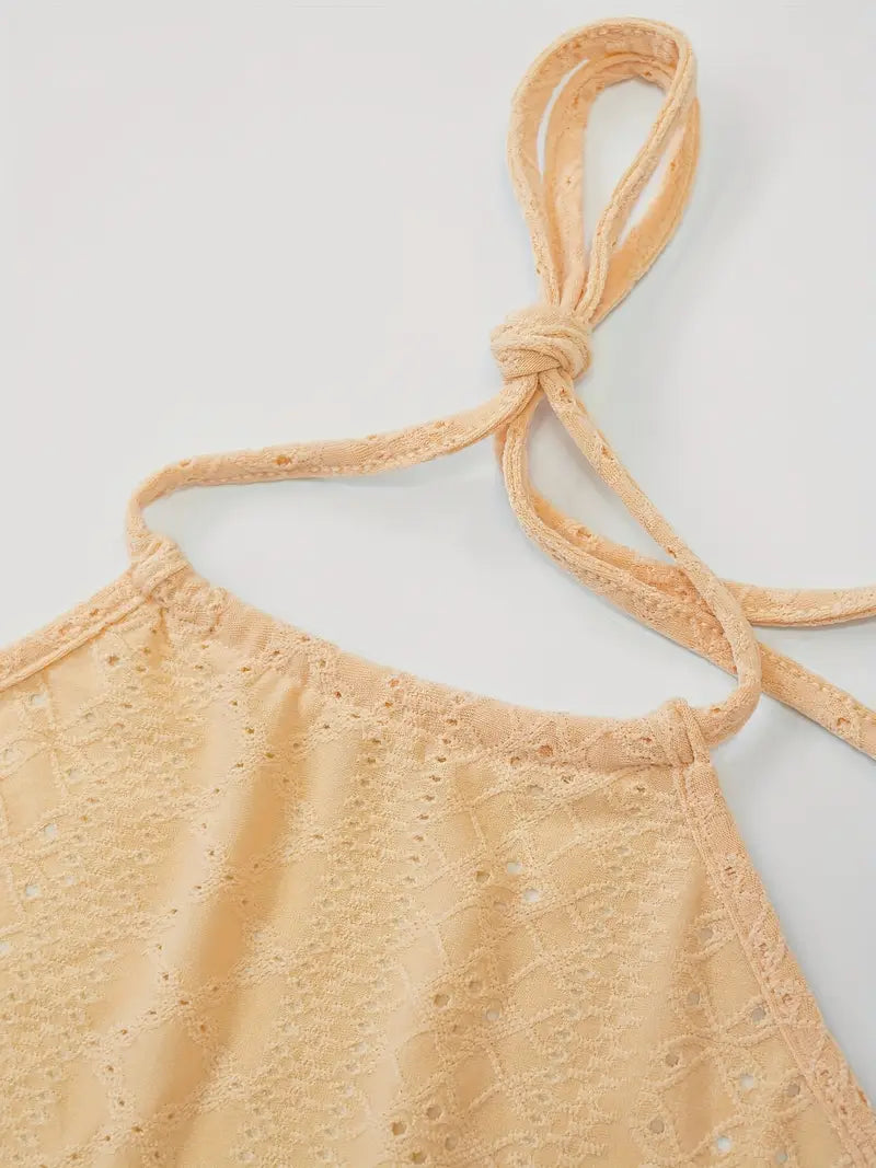 Summer Bliss Eyelet Halter Set
