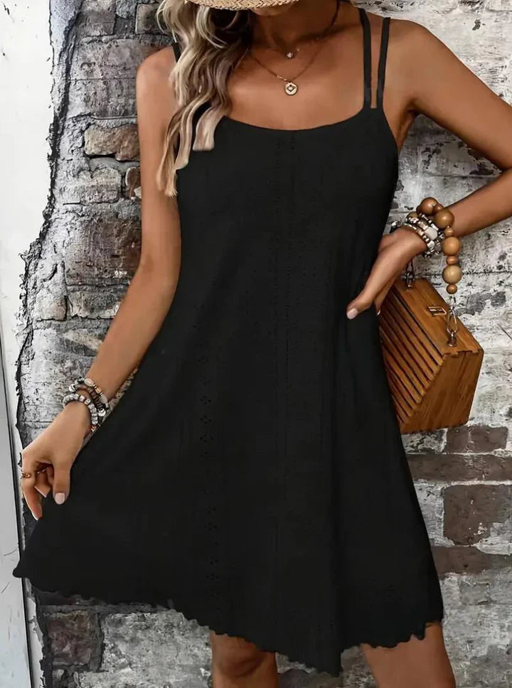 Summer Whimsy Eyelet Mini Dress