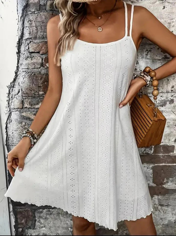 Summer Whimsy Eyelet Mini Dress