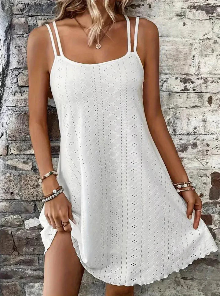 Summer Whimsy Eyelet Mini Dress